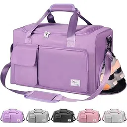 ag e-com Travel Bag Sport Duffel Bag,Gym Tote Bag, Large Capacity Portable Foldable Travel Lightweight Waterproof Overnight Bag (Purple)-picture-43