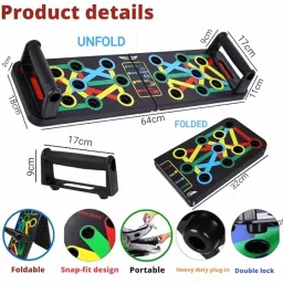 AG LIFESTYLE PRODUCTS Push Up Board 15 in 1 Push Up Board Fitness Equipment Home Gym Equipment For Men Women Push Up Stand Exercise Equipment with FREE 1 Wrist Band And 1 Hand Gripper image 1