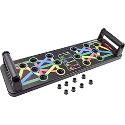 AGARO 3921 Push-Up-Board, 9 in 1 Body Building Push Up Rack Board, Foldable, Fitness Equipment For Home, Chest Muscle, Arm Muscle, Multi-Function Push-Ups, Carbon Fiber, Multi-colour, For Men/Women-picture-12