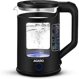 AGARO Galaxy Electric Kettle with Keep Warm Function, BPA Free PP Plastic & Glass body, Double Wall Design, Bicolor LED, 1.5L, Hot Water Kettle with Auto Shut-Off and Boil Dry Protection, Black-picture-20