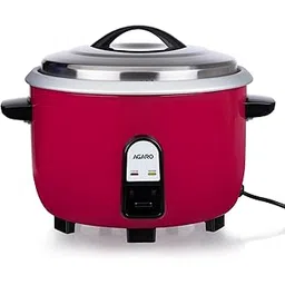 AGARO Regency Electric Rice Cooker, 5 litres, Aluminium Inner Pot, Stainless Steel Lid, 1500W, 4Kgs (approx. 27 cups) raw rice, Keep Warm Function, Measuring Cup, Spatula, Red-picture-22