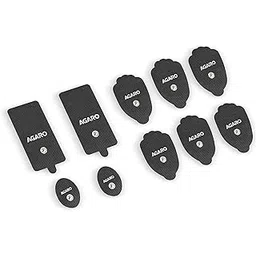 AGARO Battery Powered Tens Massager Pads Compatible for TM2421, for Pain Relief Dual Channel TENS Massager (Black) - Set of 10-picture-10