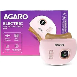 AGARO Electric Gua Sha Massager 1719 blends traditional skincare with modern tech. With 9 modes, red light therapy, sonic pulses, and heat therapy, it helps reduce acne, smooth wrinkles-picture-30