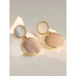 AGARWALPRODUCT Gold Plated Artificial Stones Studded Contemporary Drop Earrings-picture-12