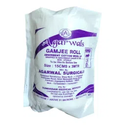 Agarwals Cotton Gamjee Roll 15 cm x 3 m, AS - NTM - 299 (Pack of 5)-picture-25