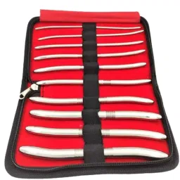 agarwals Hegar 10 Pcs 8 inch Stainless Steel Double-Ended Hegar Dilator Set with Pouch, AGS-SHJG-002-picture-27