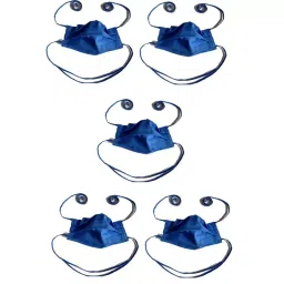 Agarwals Surgical Cotton Face Mask Sky Blue, AS - NTM - 264 (Pack of 5)-picture-12