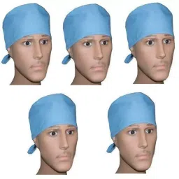 Agarwals Surgical Cotton Head Cap Sky Blue, AS - NTM - 256 (Pack of 5)-picture-16