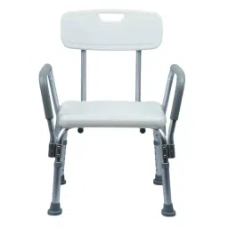 AGEasy Antara by MAX Group Safesit Shower Chair Aluminum Frame Material Foam Padded Armrests 100 Kg Weight Capacity White, AESC100101-image-1