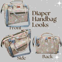 agroculture Premium Baby Diaper Handbag 3-in-1 Carrying Styles with Insulated Bottle Pockets Diaper Sling bag Newborn Diaper Organiser Bag image 3