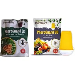 Agrosiaa PheroGuard OR Lure for Rhinoceros Beetle - Agriculture Use | 50-60 Days Life | (Pack of 5) | & | BD Combo Pack Pheromone Lure for Bactrocera Dorsalis Glass Trap, Pack of 10-image-46