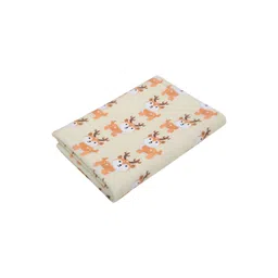 AHC Beige & Orange Printed Breathable Mattress Protector-picture-20