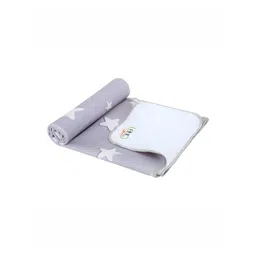 AHC Purple & White Printed Breathable Mattress Protector-picture-28