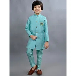 ahhaaaa Boys Embroidered Indo-Western Sherwani-picture-19