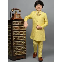 ahhaaaa Boys Embroidered Indo-Western Sherwani-picture-15
