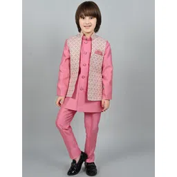 ahhaaaa Boys Embroidered Long Sleeve Sherwani Set-picture-38