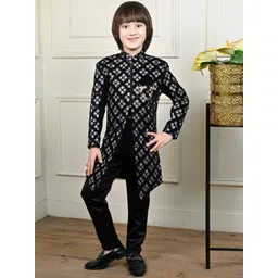 ahhaaaa Boys Embroidered Sherwani Set-picture-57