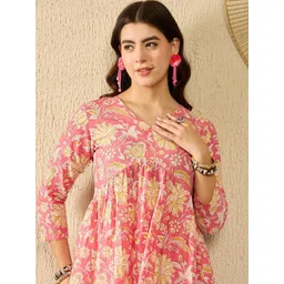 AHIKA Floral Print Peplum Top-picture-13