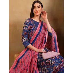 AHIKA Women Ethnic Motifs Print Kurta with Trousers & Dupatta-picture-11