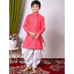 AHLAN APPARELS Boys Geometric Embroidered Sequinned Kurta with Patiala-picture-35