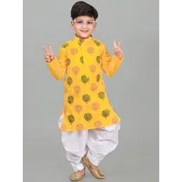 AHLAN APPARELS Boys Printed Regular Pure Cotton Kurta with Patiala &-picture-23