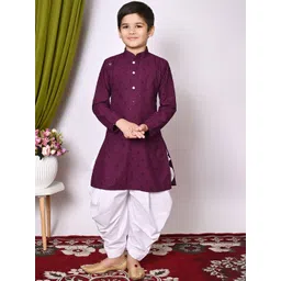AHLAN APPARELS Boys Woven Design Kurta with Dhoti Pant-picture-57