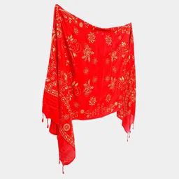 ahmadun Self Design Rayon Women Red Stole-picture-24