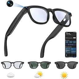 AI Smart Glasses with Camera, 1080P Video Recording Camera glasses for Men and Women, Real time Translation, AI Voice Assistant, Bluetooth Audio, WiFi Transfer for Vlogging, Sports, Travel (Black)-picture-27