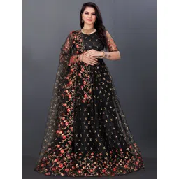 Aika Embroidered Semi-Stitched Lehenga & Unstitched Blouse With Dupatta-picture-20