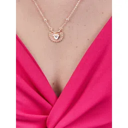 AIKA BY MINUTIAE Brass Rose Gold-Plated Hand Painted Necklace-picture-22