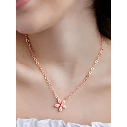 AIKA BY MINUTIAE Rose Gold-Plated Floral Necklace-picture-26