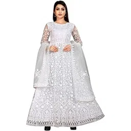 Aika Creation Women's Net Embroidered Semi-Stitched Gown Jinnat-New1-picture-51