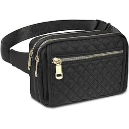 aikendo Fanny Packs for Women,Fashionable Crossbody Belt Bags Waist Pack for Teen Girls,Bum Hip Bag for Travel Hiking Cycling Running,Easy Carry Any Phone,Wallet, Black, One Size, Fashion-picture-53