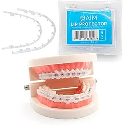 AIM DENTAL SUPPLY Lip Protector for Braces Orthodontic & Dental Pain-Relief Comfort Lip Shield Mouth Guard Custom FIT Brace Covers by AIM DENTAL SUPPLY Dental Supply 2.0 Count-picture-32