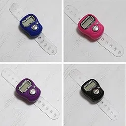 Aim Emporium Mini Hand Tally Counter Pack of 4 (Color Blue, Pink, Black and Purple) Size Standard.-image-10