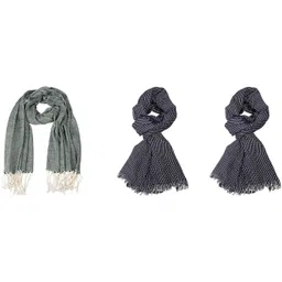 aimee Self Design Pure Cotton Men Multicolor Fancy Scarf-picture-29