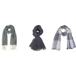 aimee Self Design Pure Cotton Men Multicolor Fancy Scarf-picture-30