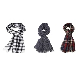 aimee Self Design Pure Cotton Men Multicolor Fancy Scarf-picture-23