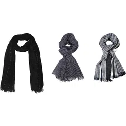 aimee Self Design Pure Cotton Men Multicolor Fancy Scarf-picture-19