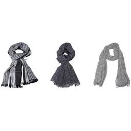 aimee Self Design Pure Cotton Men Multicolor Fancy Scarf-picture-20