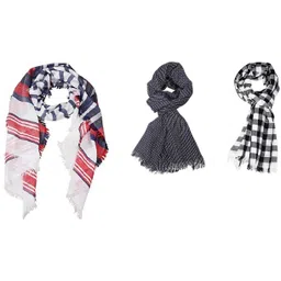 aimee Self Design Pure Cotton Men Multicolor Fancy Scarf-picture-21