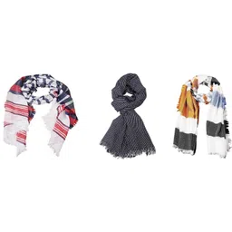 aimee Self Design Pure Cotton Men Multicolor Fancy Scarf-picture-20