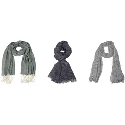 aimee Self Design Pure Cotton Men Multicolor Fancy Scarf-picture-34