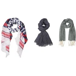 aimee Self Design Pure Cotton Men Multicolor Fancy Scarf-picture-32