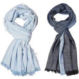 aimee Self Design Pure Cotton Men Multicolor Stole-picture-20