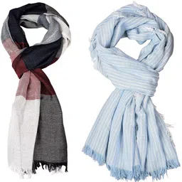 aimee Striped Pure Cotton Men Multicolor Stole-picture-13