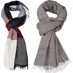 aimee Striped Pure Cotton Men Multicolor Stole-picture-17