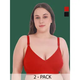 Aimly Bra Pack of 2 Full Coverage Non Padded Full coverage Lycra Everyday Bra-picture-28