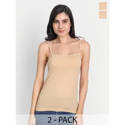 Aimly Pack Of 2 Cotton Adjustable Strap Camisoles-picture-32