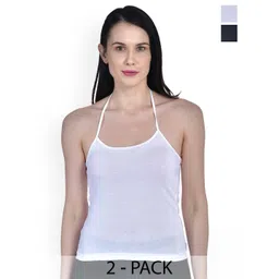 Aimly Pack Of 2 Halter Neck Cotton Camisole-picture-34